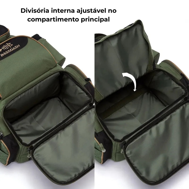 Mochila Para Pesca Multifuncional Profissional - Bassdash