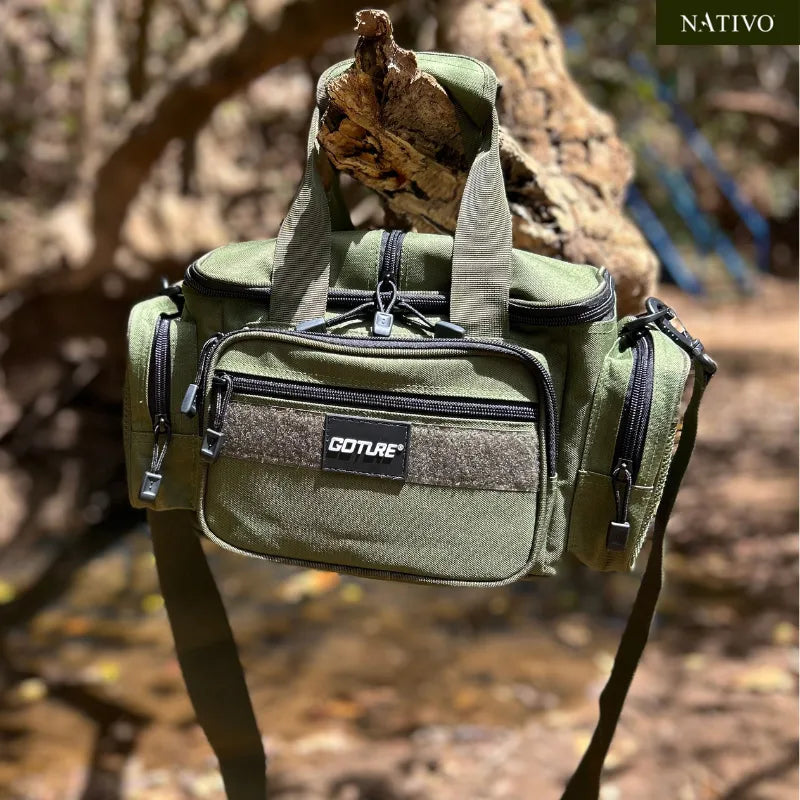 Mochila Goture Fishing Profissional - Material reforçado - Compartimentos variados