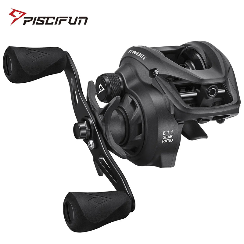 Carretilha Piscifun Torrent II | Drag 9KG, Recolhimento 8.1:1 e Alta Performance
